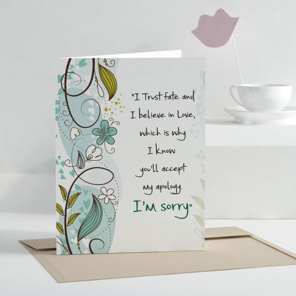 I'm Sorry Personalized Sorry Card