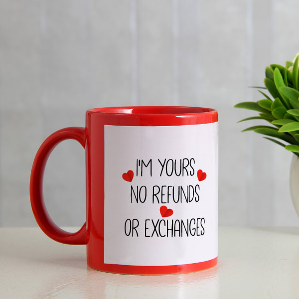 I'm Yours Personalized Red Ceramic Mug
