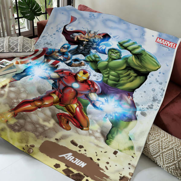Iconic Avengers Personalized Blanket