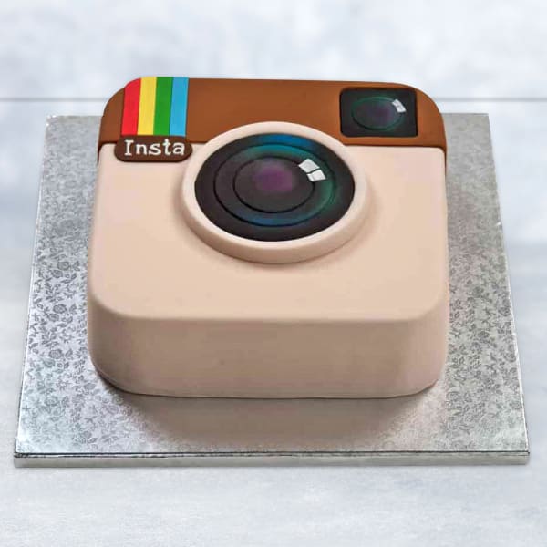 Instagram Logo Shaped Fondant Cake (2 Kg)