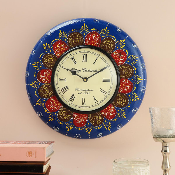 Intricately Embossed Wall Clock