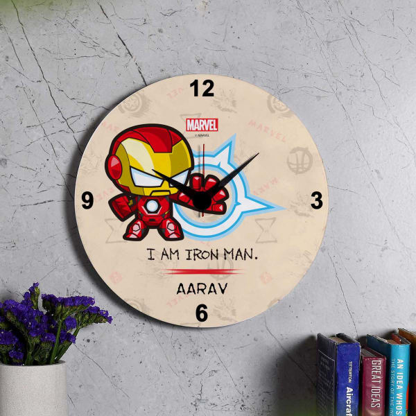Iron Man Personalized Clock