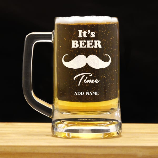 It's Beer Time Personalized Beer Mug