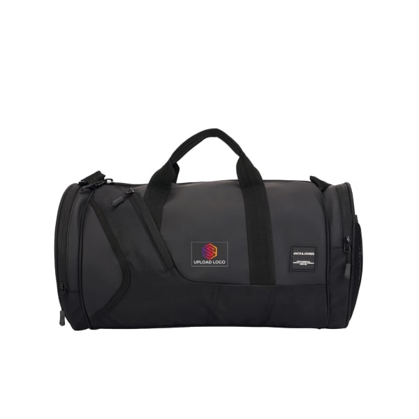 Jack And Jones Black Hard Shell PU Duffle Bag