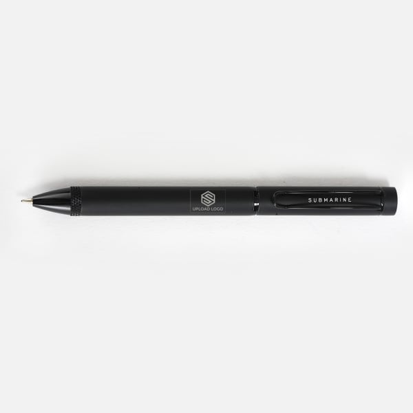 Jet Black Wireclip Ball Pen - Customized with Logo