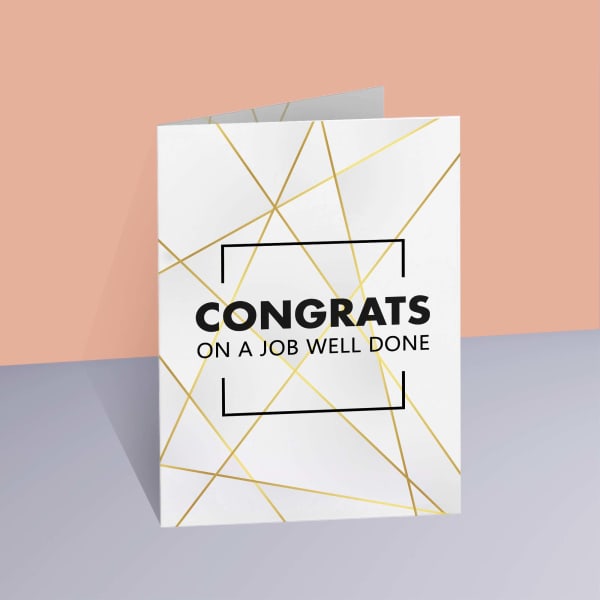 Job Well Done Personalized A5 Congrats Laminated Card