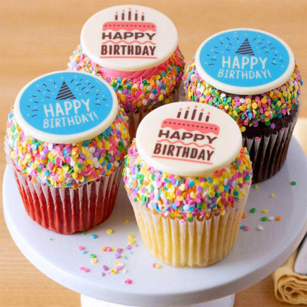 Jumbo Birthday Cupcakes