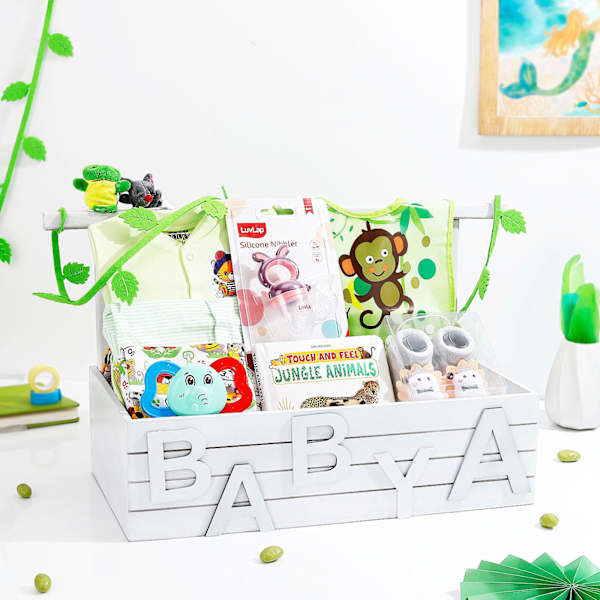 Jungle Theme Newborn Baby Hamper