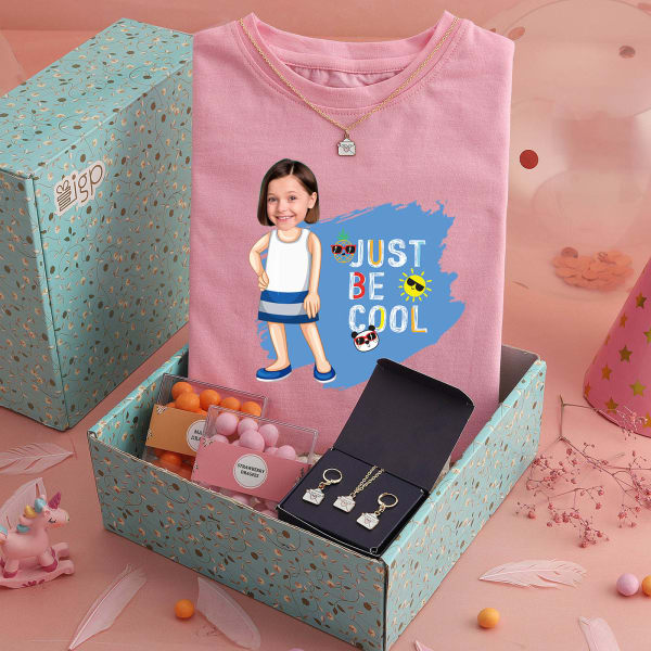 Just Be Cool Personalized Hamper - Pink