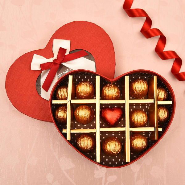 Just for You Romantic Box with Dark and Milk Chocolates 13 Pcs