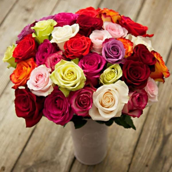 Just Make it Awesome - 24 Assorted Color Roses