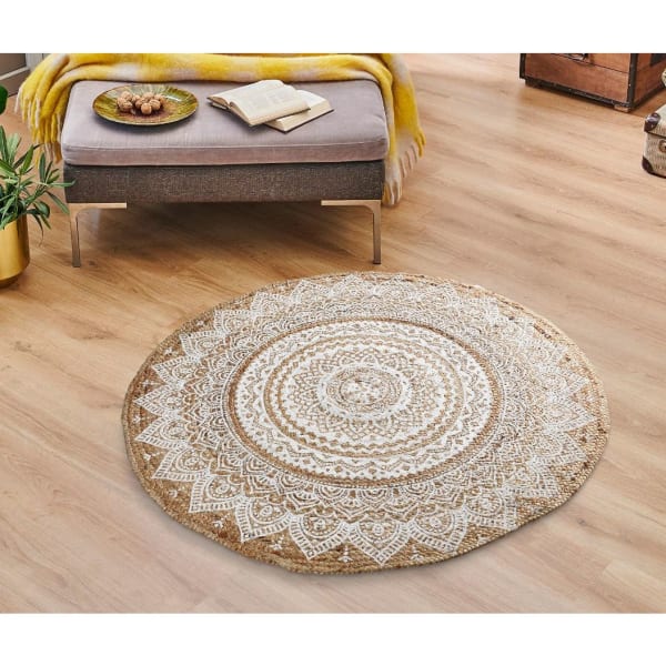 Buy/Send Jute Rug Circle Mandala Online | IGP | JVS1232024