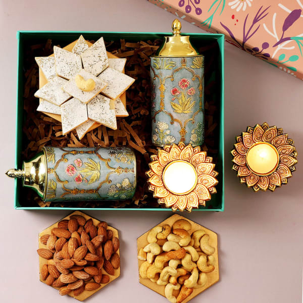 Kaju Katli And Dry Fruits Diwali Gift Box