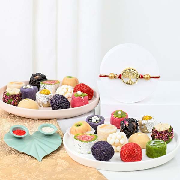 Kalpavriksha Rakhi And Sweet Gift Hamper