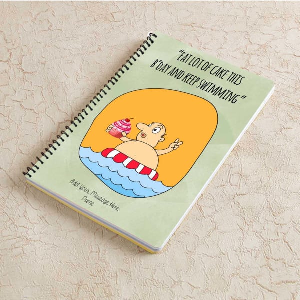 Keep Swimming Personalized Birthday Notebook
