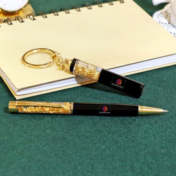 Keychain And Pen Set - Customized With Logo