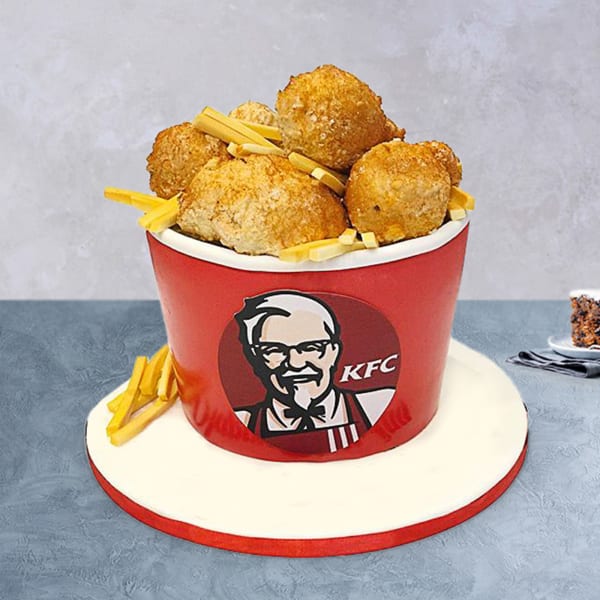 KFC Chicken Bucket Fondant Cake(5 Kg)