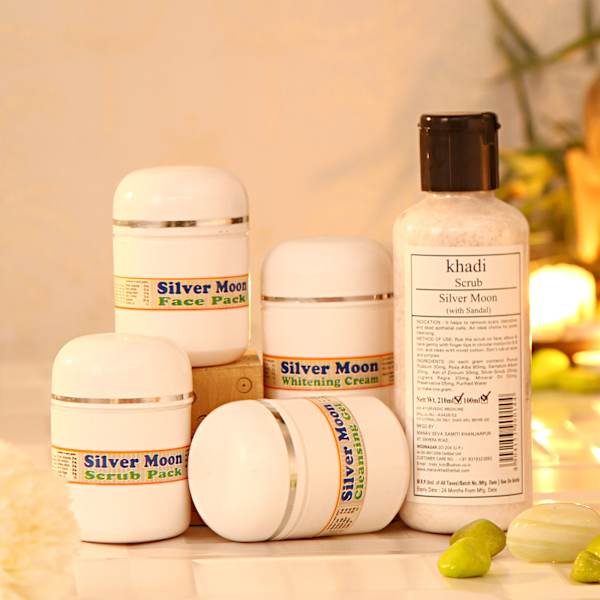 Khadi Silver Facial Kit With Scrub In Gift Bag Gift Send Fashion