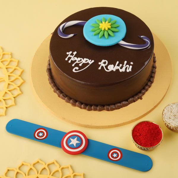 Kids Rakhi with Chocolate cake