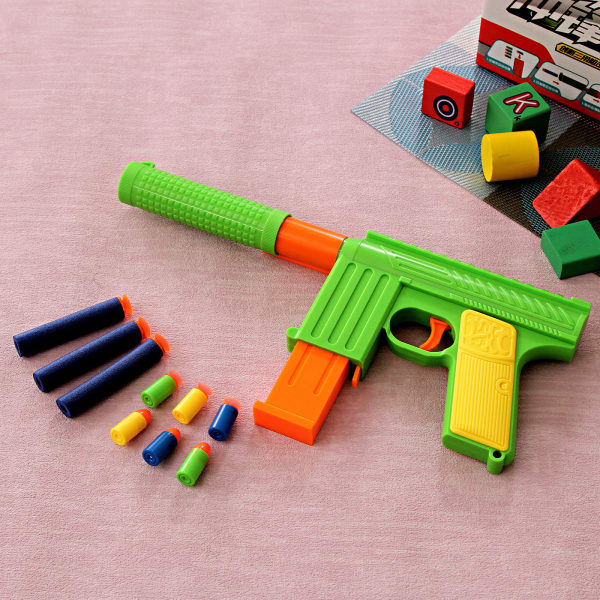 pink plastic toy gun