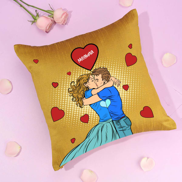 Kiss Day Personalized Cushion