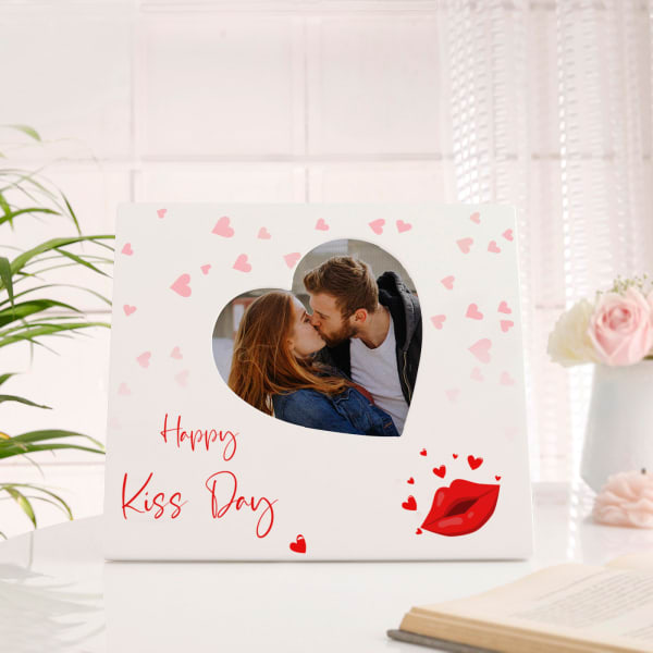 Kiss Day Personalized Wooden Frame