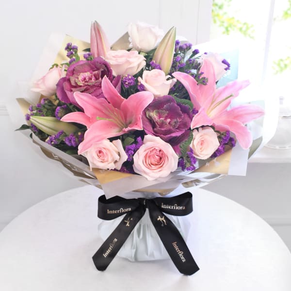 Large Pink Delicate Surprise Hand-tied