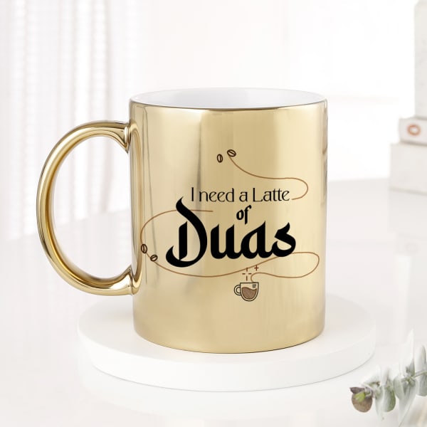 Latte Of Duas Personalized Metallic Gold Mug