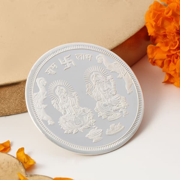 Laxmi Ganesha Silver Coin (5 gm)