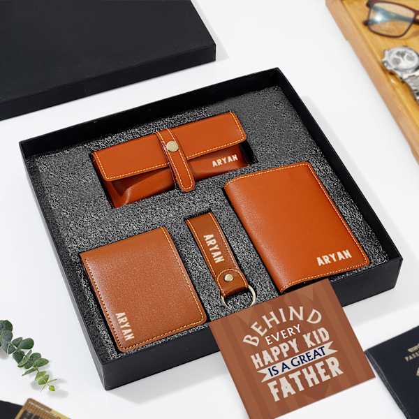 Leather Essentials Personalized Gift Hamper