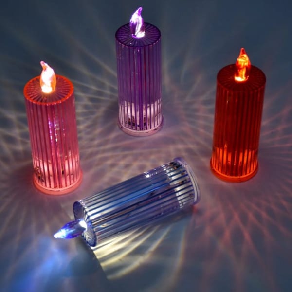 Buy/Send LED Candle Light Translucent Colors Assorted Single Piece