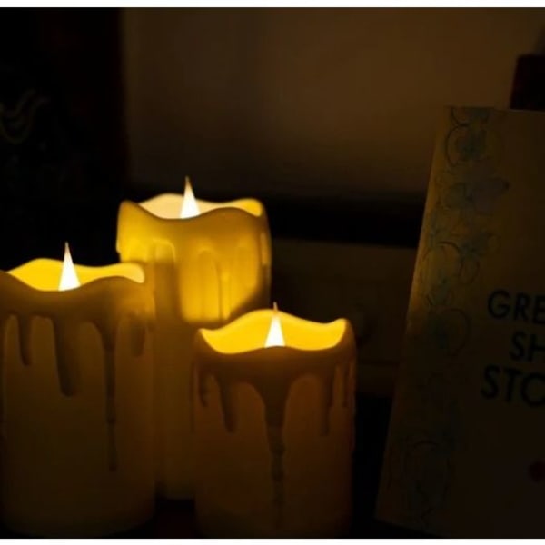 Buy/Send LED Pillar Candle Dripping Wax Moving Wick Single Piece Online