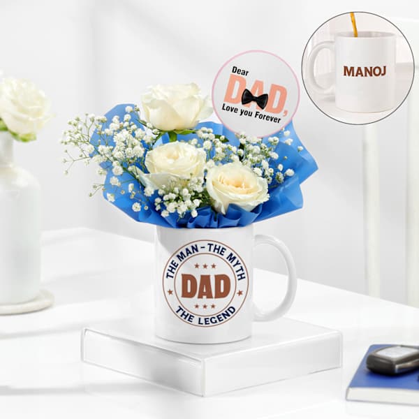 Legend Dad Personalized Mug Arrangement