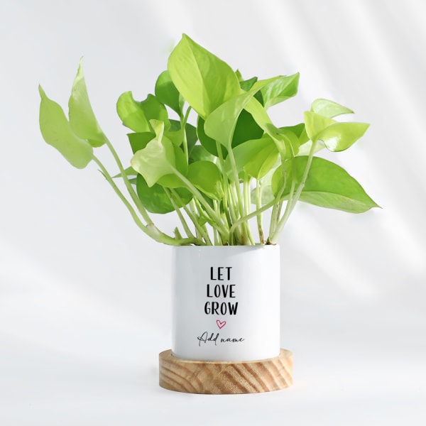 Let Love Grow - Money Plant - Personalized