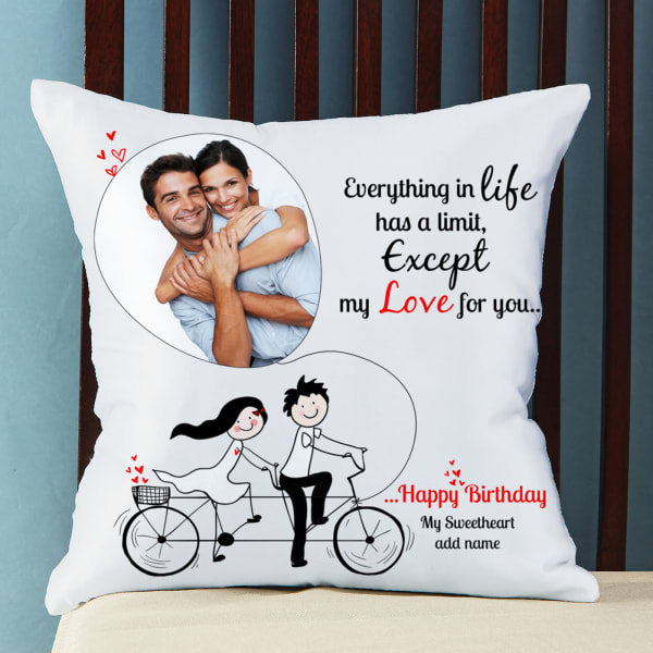 Limitless Love Personalized Birthday Cushion