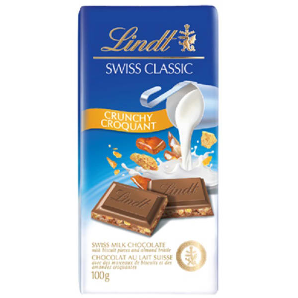 Lindt Swiss Classic Crunchy Milk Chocolate Bar