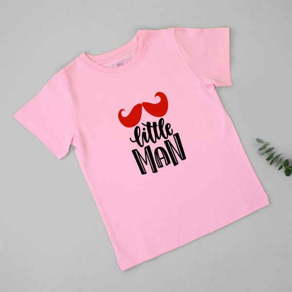 Little Man T-Shirt for Kid's  - Pink