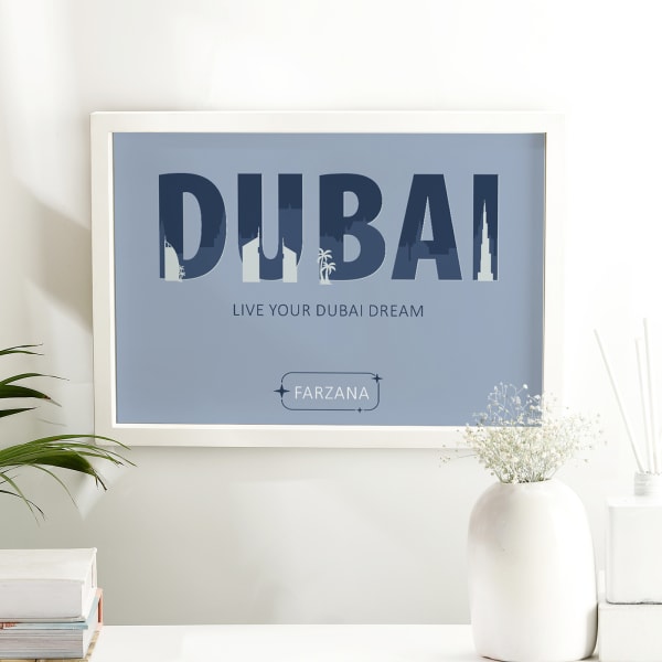 Live Your Dubai Dream Personalized Frame