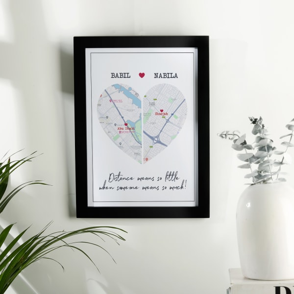 Long Distance Lovers Personalized Acrylic Frame