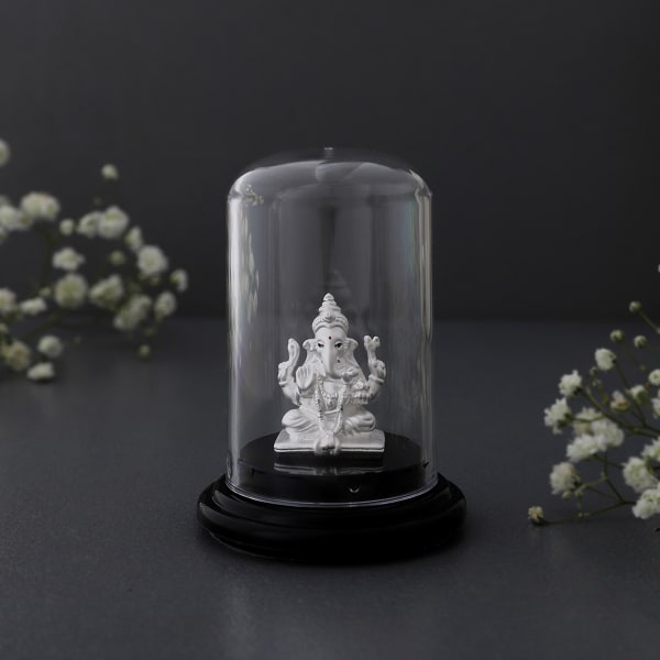 Lord Ganesha 999 Pure Silver Idol