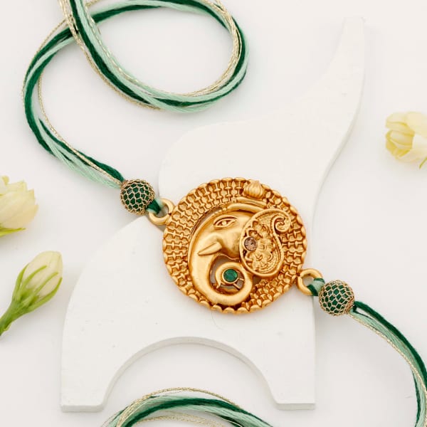 Lord Ganesha Metal Rakhi