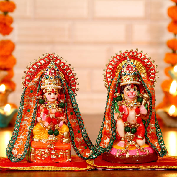 Lord Hanuman & Kuber Idols: Gift/Send Home and Living Gifts Online L11042249 | Lord Hanuman & Kuber Idols: Gift/Send Home and Living Gifts Online L11042249 |