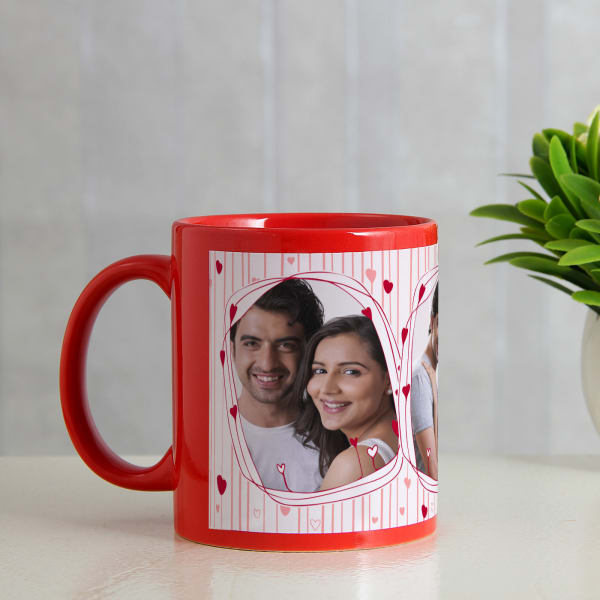 Love Connection Personalized Red Mug