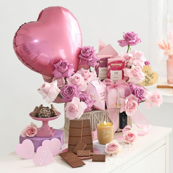 Love In Bloom Valentine's Gift Basket