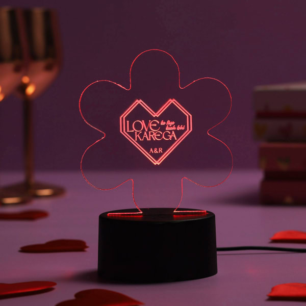 Love Is Forever Personalized 7 Colour LED Lamp