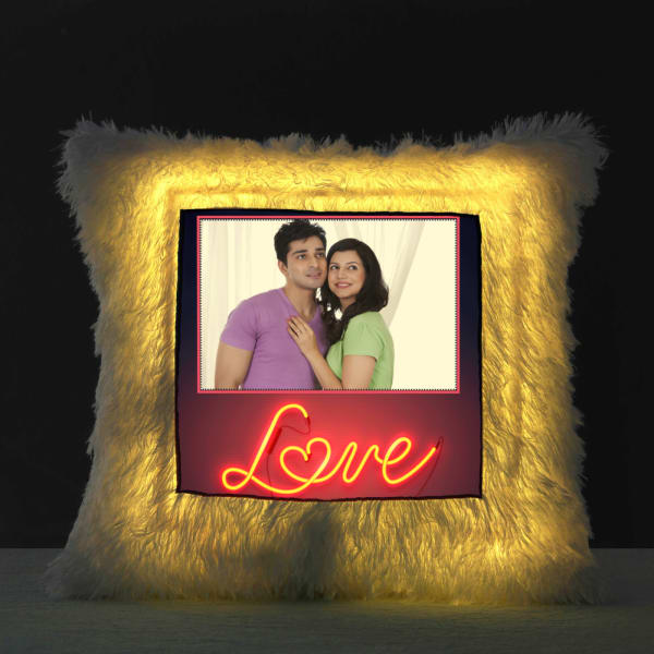 Love is in the Air Personalized LED Cushion