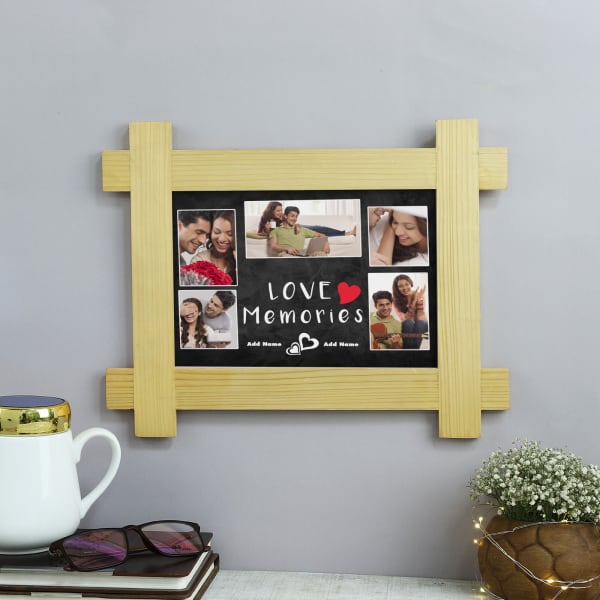 Love Memories Personalized Wooden Photo Frame