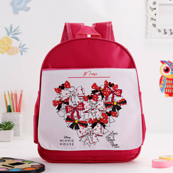 Love Minnie Mouse XOXO - School Bag - Personalized - Pink