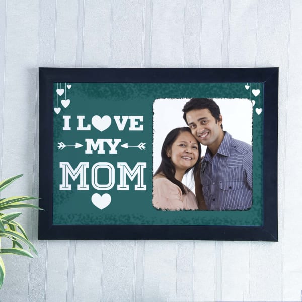 Love My Mom Personalised Blue A3 Photo Frame
