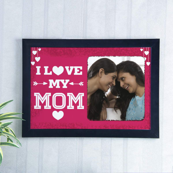 Love My Mom Personalised Pink A3 Photo Frame